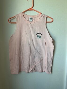 PINK Victoria's Secret Light Pink Las Vegas Cactus Tank